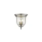 Livex Lighting Legacy 5021-91 3-Lights 120W Brushed Nickel Semi Flush Mount