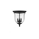 Livex Lighting Legacy 5024-04 3-Lights 120W Black Semi Flush Mount