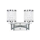 Livex Lighting 50562-91 Grammercy 2-Lights 120W Brushed Nickel Bath Vanity Light