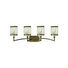 Livex Lighting 50564-64 Grammercy 4-Lights 240W Hand Painted Palacial Bronze Bath Vanity Light