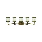 Livex Lighting 50565-64 Grammercy 5-Lights 300W Hand Painted Palacial Bronze Bath Vanity Light