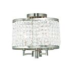Livex Lighting Grammercy 50573-91 3-Lights 180W Brushed Nickel Semi Flush Mount