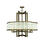 Livex Lighting 50579-64 Grammercy 10-Lights 600W Hand Applied Palacial Bronze Chandelier