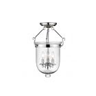 Livex Lighting Jefferson 5062-35 3-Lights 180W Polished Nickel Semi Flush Mount