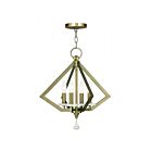 Livex Lighting 50664-01 Diamond 4-Lights 240W Antique Brass Chandelier
