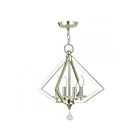 Livex Lighting 50664-35 Diamond 4-Lights 240W Polished Nickel Chandelier