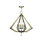 Livex Lighting 50666-01 Diamond 6-Lights 360W Antique Brass Chandelier