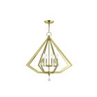 Livex Lighting 50666-02 Diamond 6-Lights 360W Polished Brass Chandelier