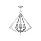 Livex Lighting 50666-91 Diamond 6-Lights 360W Brushed Nickel Chandelier