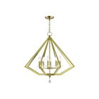 Livex Lighting 50668-02 Diamond 8-Lights 480W Polished Brass Chandelier