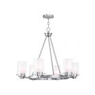 Livex Lighting 50676-91 Manhattan 6-Lights 360W Brushed Nickel Chandelier