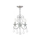 Livex Lighting 50763-91 Donatella 3-Lights 180W Brushed Nickel Convertible Semi Flush Mount or Chandelier