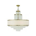 Livex Lighting 50788-28 Prescott 8-Lights 480W Hand Applied Winter Gold Chandelier