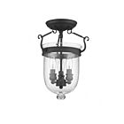 Livex Lighting Jefferson 5081-07 3-Lights 180W Bronze Semi Flush Mount