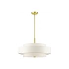 Livex Lighting 50875-12 Meridian 5-Lights 300W Satin Brass Chandelier