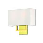 Livex Lighting Pierson 50990-02 80W 2-Lights Polished Brass Wall Sconce