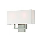 Livex Lighting Pierson 50991-91 80W 2-Lights Brushed Nickel Wall Sconce