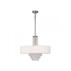 Livex Lighting 51034-91 Carlisle 5-Lights 300W Brushed Nickel Pendant
