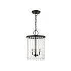 Livex Lighting 51060-04 Elizabeth 3-Lights 180W Black with Brushed Nickel Accents Pendant