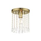 Livex Lighting Elizabeth 51066-01 1-Lights 60W Antique Brass Flush Mount