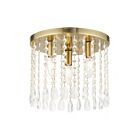 Livex Lighting Elizabeth 51067-01 3-Lights 180W Antique Brass Flush Mount