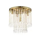 Livex Lighting Elizabeth 51068-01 5-Lights 300W Antique Brass Flush Mount