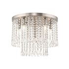 Livex Lighting Elizabeth 51069-91 6-Lights 360W Brushed Nickel Flush Mount