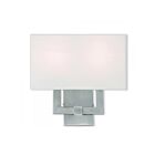 Livex Lighting Hollborn 51103-91 80W 2-Lights Brushed Nickel Wall Sconce