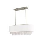 Livex Lighting 51124-91 Carlisle 3-Lights 300W Brushed Nickel Chandelier