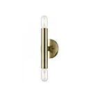 Livex Lighting Copenhagen 51132-01 120W 2-Lights Antique Brass Wall Sconce