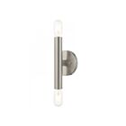 Livex Lighting Copenhagen 51132-91 120W 2-Lights Brushed Nickel Wall Sconce