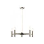 Livex Lighting 51135-91 Copenhagen 5-Lights 300W Brushed Nickel with Bronze Accents Chandelier