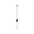 Livex Lighting 51160-91 Beckett 1-Light 60W Brushed Nickel & Black Pendant