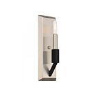 Livex Lighting Beckett 51161-91 60W 1-Light Brushed Nickel & Black Wall Sconce
