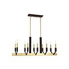 Livex Lighting 51168-12 Beckett 10-Lights 600W Satin Brass & Bronze Chandelier