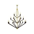 Livex Lighting 51169-12 Beckett 18-Lights 1080W Satin Brass & Bronze Chandelier