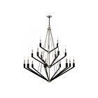 Livex Lighting 51169-91 Beckett 18-Lights Brushed Nickel & Black Chandelier