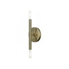 Livex Lighting Copenhagen 51172-01 120W 2-Lights Antique Brass Wall Sconce