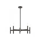 Livex Lighting 51175-07 Copenhagen 5-Lights 300W Bronze with Brushed Nickel Accents Chandelier
