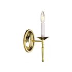 Livex Lighting Williamsburgh 5121-02 60W 1-Light Polished Brass Wall Sconce