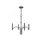 Livex Lighting 51334-76 Wisteria 4-Lights 240W Scandinavian Gray with Brushed Nickel Accent Chandelier