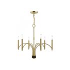 Livex Lighting 51336-12 Wisteria 6-Lights 360W Satin Brass with Bronze Accent Chandelier
