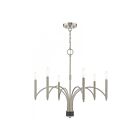 Livex Lighting 51336-91 Wisteria 6-Lights 360W Brushed Nickel with Bronze Accent Chandelier
