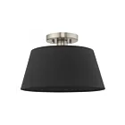 Livex Lighting Belclaire 51352-91 1-Light 60W Brushed Nickel Semi Flush Mount