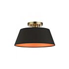 Livex Lighting Palma 51357-01 1-Light 40W Antique Brass Semi Flush Mount