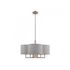 Livex Lighting 51365-91 Kalmar 6-Lights 350W Brushed Nickel Pendant