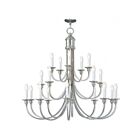 Livex Lighting 5140-91 Cranford 20-Lights 1200W Brushed Nickel Chandelier