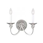 Livex Lighting Cranford 5142-35 120W 2-Lights Polished Nickel Wall Sconce