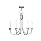 Livex Lighting 5145-91 Cranford 5-Lights 300W Brushed Nickel Chandelier