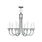 Livex Lighting 5148-91 Cranford 8-Lights 480W Brushed Nickel Chandelier